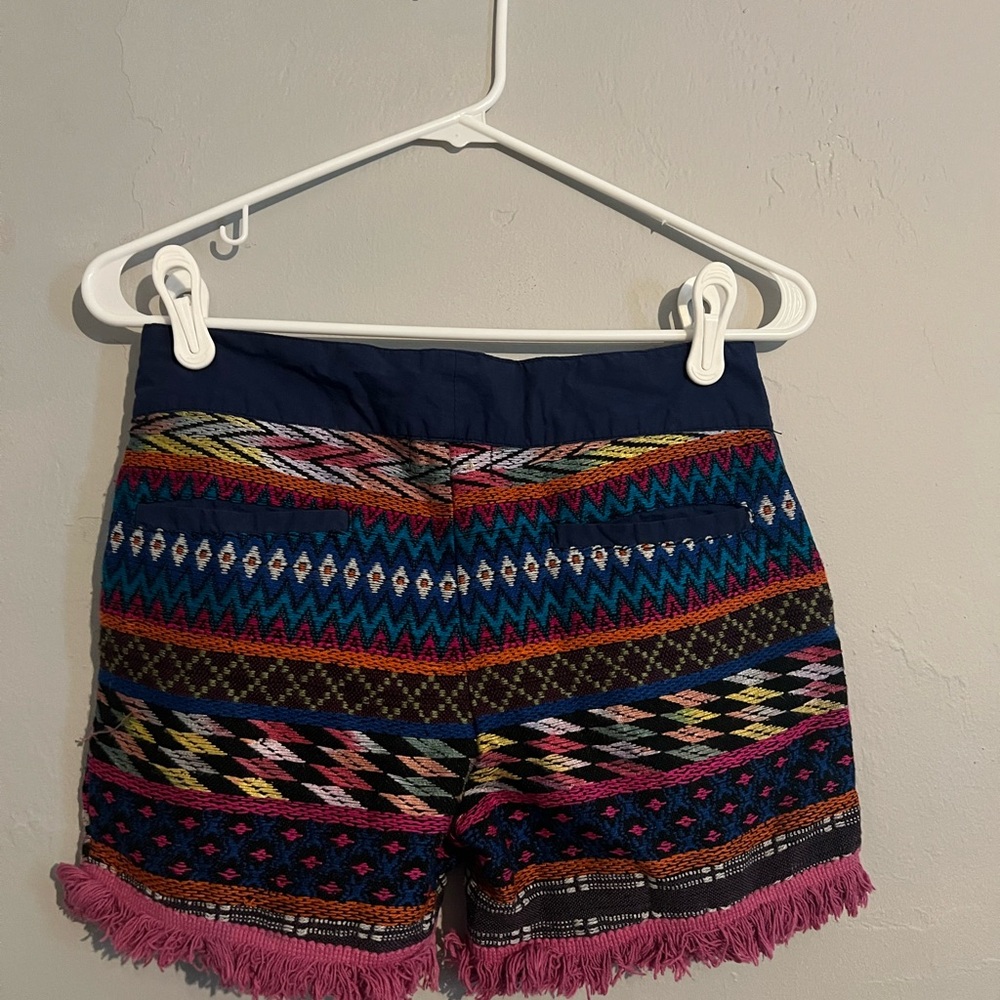 Multicolor Patterned Jean Shorts - image 2